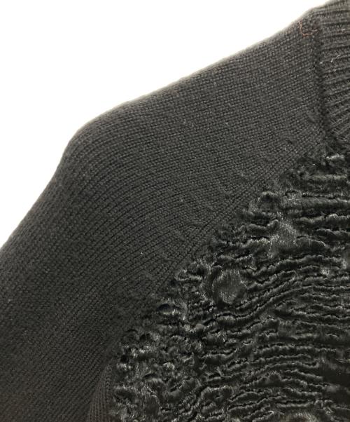 'S Max Mara（エスマックスマーラ）'S Max Mara (エスマックスマーラ) ベロア切替カーディガン ブラック サイズ:Sの古着・服飾アイテム