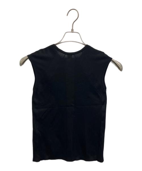 HERMES（エルメス）HERMES (エルメス) シルクノースリーブニット ブラック サイズ:34の古着・服飾アイテム