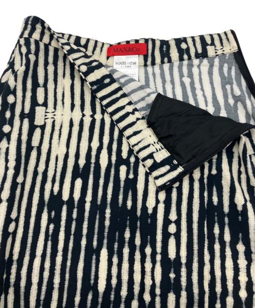 MAX&Co.（マックスアンドコー）MAX&Co. (マックスアンドコー) 総柄スカート ブラック サイズ:36の古着・服飾アイテム