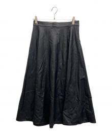 theory luxe（セオリーリュクス）の古着「SARAH SOFT FAUX LEATHER フェイスレザー スカート」｜ブラック