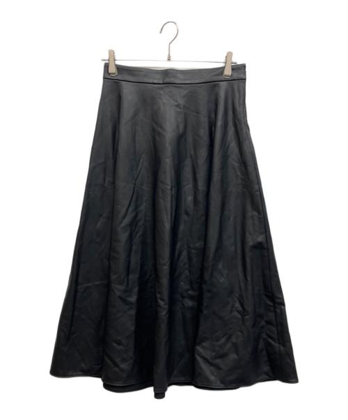 theory luxe（セオリーリュクス）theory luxe (セオリーリュクス) SARAH SOFT FAUX LEATHER フェイスレザー スカート ブラック サイズ:Lの古着・服飾アイテム