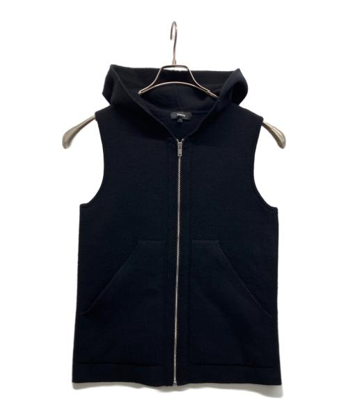 theory（セオリー）theory (セオリー) Lana Cash Hooded Vest ブラック サイズ:Ｓの古着・服飾アイテム