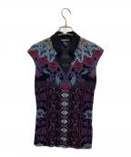 VIVIENNE TAMヴィヴィアンタム）の古着「パワーネット総柄ノースリーブカットソー」｜パープル
