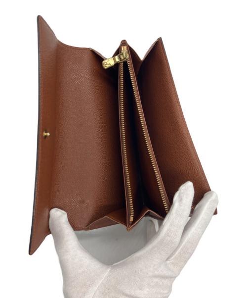 LOUIS VUITTON（ルイ ヴィトン）LOUIS VUITTON (ルイ ヴィトン) ポシェット・ポルトモネ クレディ長財布 ブラウン サイズ:下記参照の古着・服飾アイテム