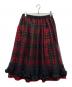 tricot COMME des GARCONS（トリココムデギャルソン）の古着「チュール×タータンチェックコンビレイヤードスカート」｜レッド