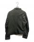 DOLCE & GABBANA (ドルチェ＆ガッバーナ) ラムレザー シングルライダースジャケット G9U28L FULVM ダークグリーン サイズ:56：40000円
