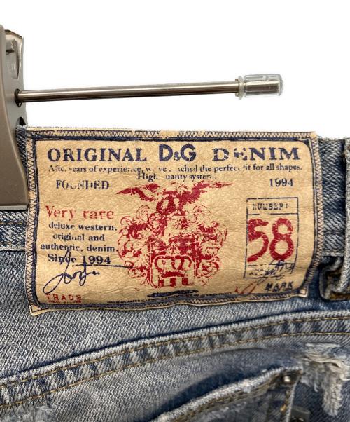 DOLCE & GABBANA（ドルチェ＆ガッバーナ）DOLCE & GABBANA (ドルチェ＆ガッバーナ) クラッシュデニムパンツ インディゴ サイズ:36の古着・服飾アイテム