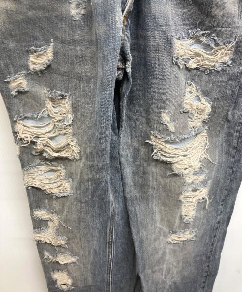 DOLCE & GABBANA（ドルチェ＆ガッバーナ）DOLCE & GABBANA (ドルチェ＆ガッバーナ) クラッシュデニムパンツ インディゴ サイズ:36の古着・服飾アイテム