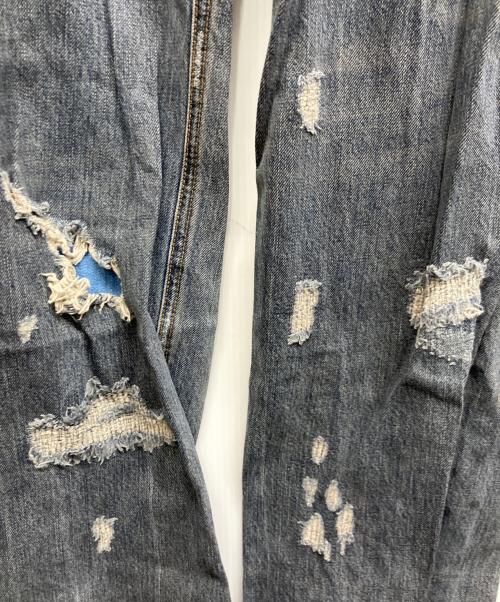DOLCE & GABBANA（ドルチェ＆ガッバーナ）DOLCE & GABBANA (ドルチェ＆ガッバーナ) クラッシュデニムパンツ インディゴ サイズ:36の古着・服飾アイテム