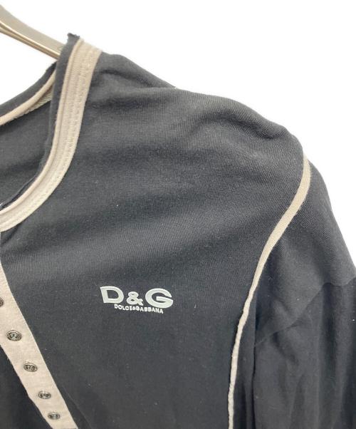 DOLCE & GABBANA（ドルチェ＆ガッバーナ）DOLCE & GABBANA (ドルチェ＆ガッバーナ) ヘンリーネックカットソー ブラック サイズ:XXLの古着・服飾アイテム