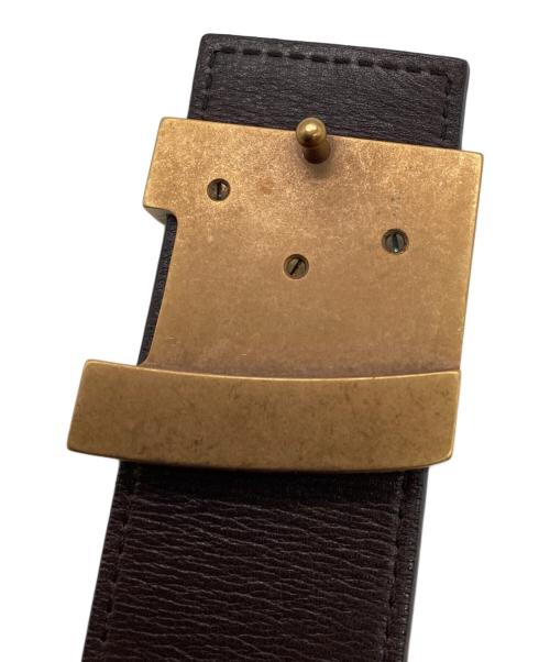 LOUIS VUITTON（ルイ ヴィトン）LOUIS VUITTON (ルイ ヴィトン) サンチュール・LVイニシャル 40MMベルト　110/44　M6902 ブラウン サイズ:110/44の古着・服飾アイテム