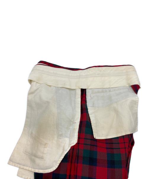 COMME des GARCONS（コムデギャルソン）COMME des GARCONS (コムデギャルソン) Time For Magic チェックスカートパンツ レッド サイズ:SSの古着・服飾アイテム