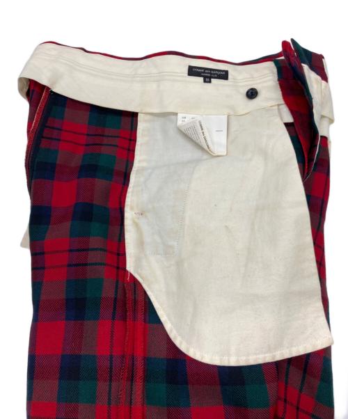 COMME des GARCONS（コムデギャルソン）COMME des GARCONS (コムデギャルソン) Time For Magic チェックスカートパンツ レッド サイズ:SSの古着・服飾アイテム