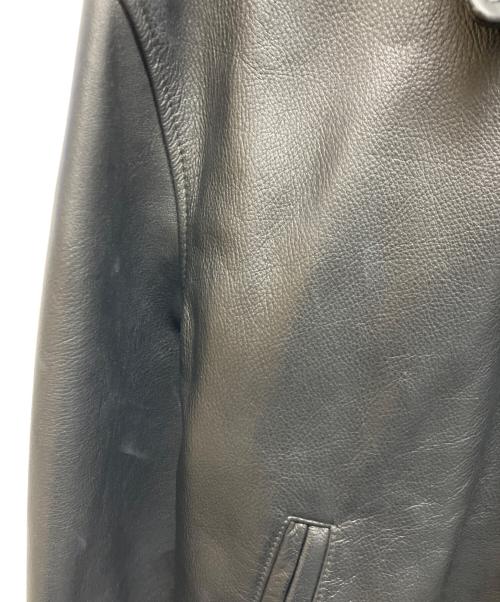 SAXON（サクソン）SAXON (サクソン) レザーブルゾン ブラック サイズ:Lの古着・服飾アイテム