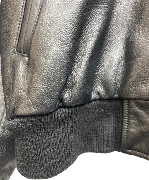 SAXON（サクソン）SAXON (サクソン) レザーブルゾン ブラック サイズ:Lの古着・服飾アイテム