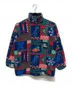 L.L.Beanエルエルビーン）の古着「クリスマスパターンフリースジャケット」｜ブルー