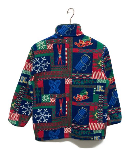 L.L.Bean（エルエルビーン）L.L.Bean (エルエルビーン) クリスマスパターンフリースジャケット ブルー サイズ:Sの古着・服飾アイテム
