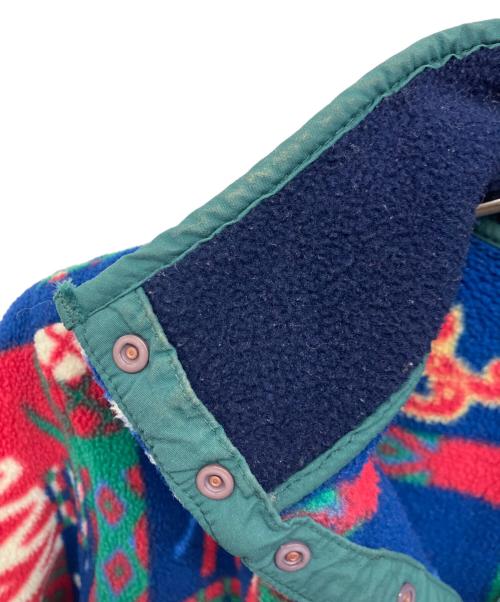 L.L.Bean（エルエルビーン）L.L.Bean (エルエルビーン) クリスマスパターンフリースジャケット ブルー サイズ:Sの古着・服飾アイテム