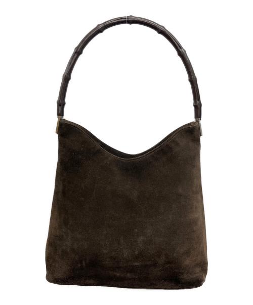GUCCI（グッチ）GUCCI (グッチ) オールスエードハンドバッグ ブラウンの古着・服飾アイテム