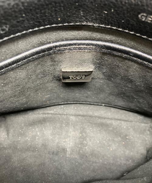 TOD'S（トッズ）TOD'S (トッズ) ダブルTリアルファーチェーンショルダーバッグ ブラックの古着・服飾アイテム