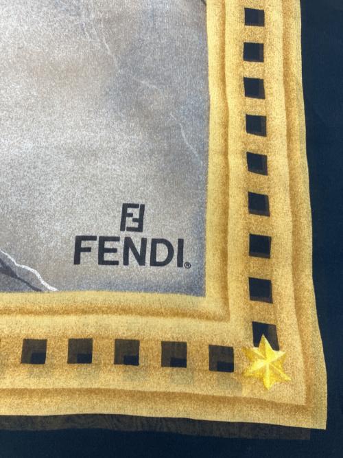FENDI（フェンディ）FENDI (フェンディ) シルクスカーフ ブラックの古着・服飾アイテム