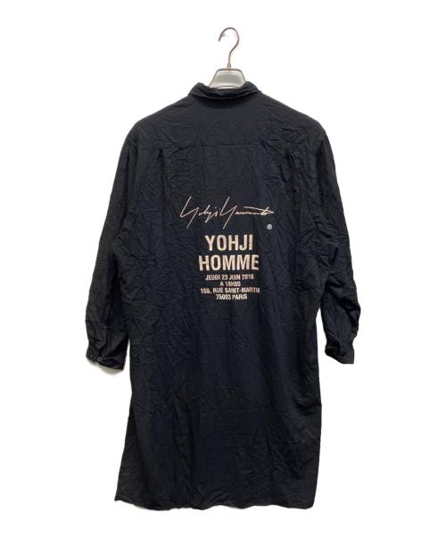 Yohji Yamamoto pour homme（ヨウジヤマモト プールオム）Yohji Yamamoto pour homme (ヨウジヤマモト プールオム) ツイルシワ加工スタッフシャツ ブラック サイズ:3の古着・服飾アイテム