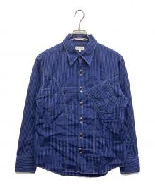 Paul Smith London（ポールスミスロンドン）の古着「ステッチストライプシャツ」｜ブルー