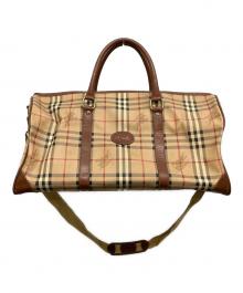 Burberry's（バーバリーズ）の古着「ノバチェックボストンバッグ」｜ブラウン