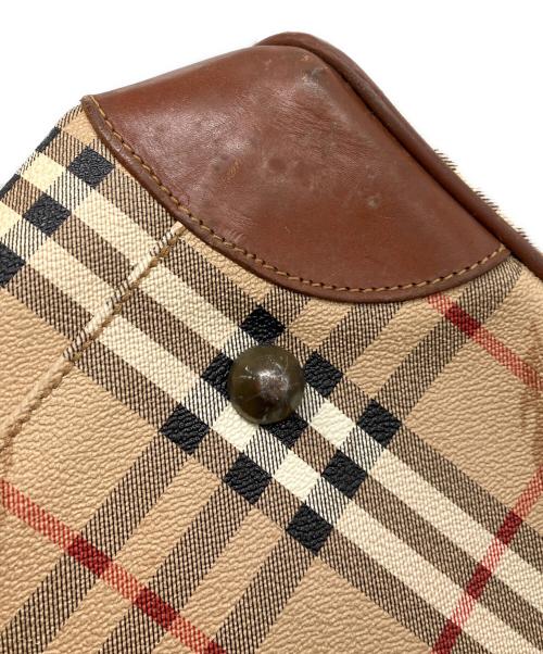 Burberry's（バーバリーズ）Burberry's (バーバリーズ) ノバチェックボストンバッグ ブラウンの古着・服飾アイテム