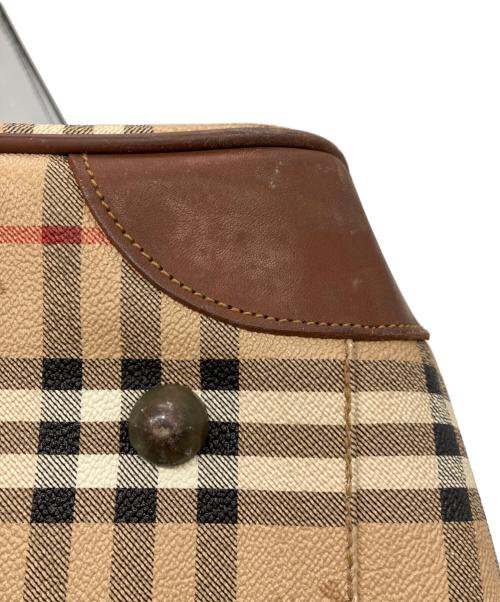 Burberry's（バーバリーズ）Burberry's (バーバリーズ) ノバチェックボストンバッグ ブラウンの古着・服飾アイテム