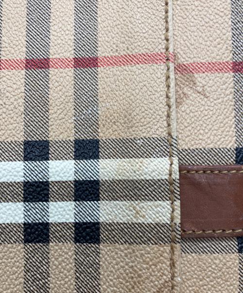 Burberry's（バーバリーズ）Burberry's (バーバリーズ) ノバチェックボストンバッグ ブラウンの古着・服飾アイテム