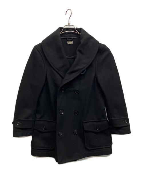 BLACK SIGN（ブラックサイン）BLACK SIGN (ブラックサイン) ウールメルトンダブルコート ブラック サイズ:Sの古着・服飾アイテム