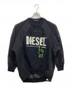 DIESELディーゼル）の古着「メッシュ切替スウェット」｜ブラック