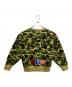 A BATHING APE (アベイシングエイプ) Camo Shark Crew Sweatshirt グリーン サイズ:S：12000円