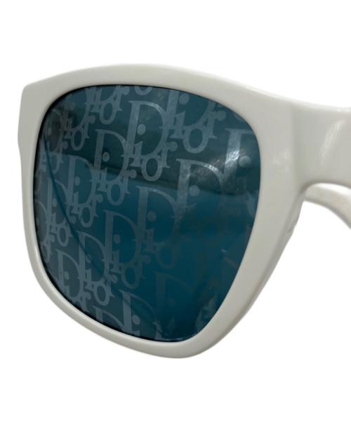 Dior（ディオール）Dior (ディオール) DiorB23 サングラス レクタンギュラー ホワイト サイズ:58□20 145の古着・服飾アイテム