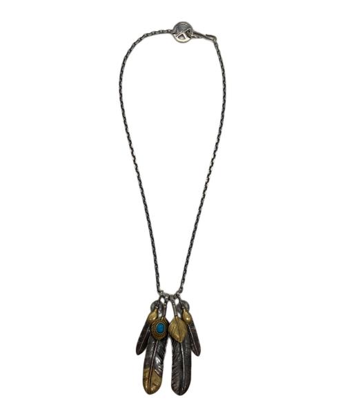 SILVER KYASYA（-）SILVER KYASYA (-) 燻加工4連フェザーネックレス シルバーの古着・服飾アイテム