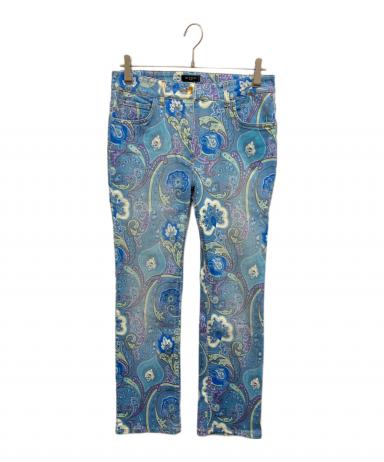 中古・古着通販】ETRO (エトロ) ペイズリー柄デニムパンツ スカイ