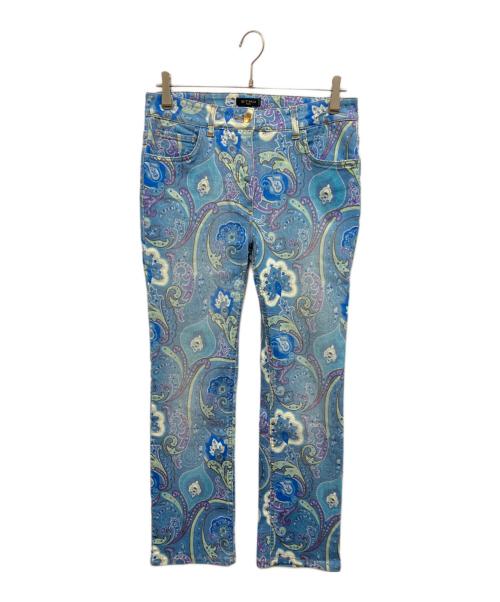 ETRO（エトロ）ETRO (エトロ) ペイズリー柄デニムパンツ スカイブルー サイズ:29の古着・服飾アイテム