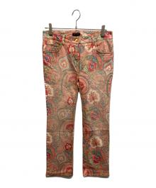 ETRO（エトロ）の古着「ペイズリー柄デニムパンツ」｜ピンク