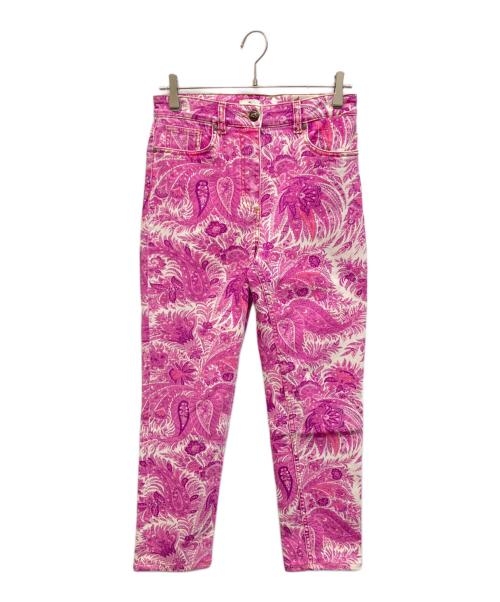 ETRO（エトロ）ETRO (エトロ) ペイズリー柄デニムパンツ ピンク サイズ:28の古着・服飾アイテム