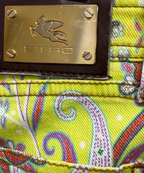ETRO（エトロ）ETRO (エトロ) ペイズリー柄デニムパンツ グリーン サイズ:29の古着・服飾アイテム