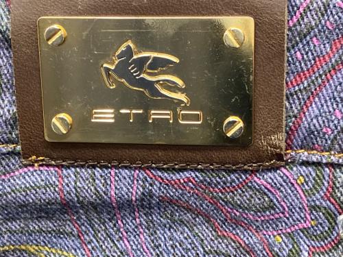 ETRO（エトロ）ETRO (エトロ) ペイズリー柄デニムパンツ パープル サイズ:29の古着・服飾アイテム