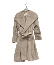 MaxMara（マックスマーラ）の古着「アルパカ混ウールガウンコート」｜ベージュ