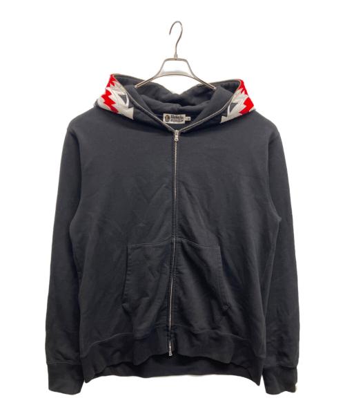 A BATHING APE（アベイシングエイプ）A BATHING APE (アベイシングエイプ) White Tiger full zip hoodie ブラック サイズ:2XLの古着・服飾アイテム