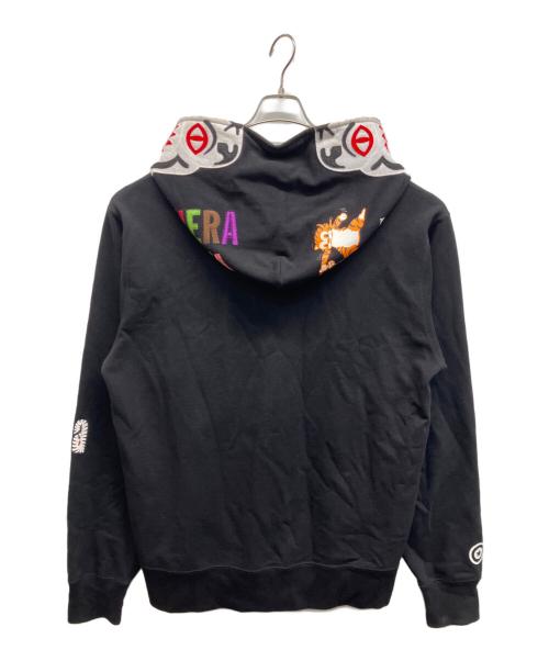 A BATHING APE（アベイシングエイプ）A BATHING APE (アベイシングエイプ) White Tiger full zip hoodie ブラック サイズ:2XLの古着・服飾アイテム