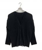 HOMME PLISSE ISSEY MIYAKEオム プリッセ イッセイ ミヤケ）の古着「BASICSプリーツカーディガン」｜ブラック