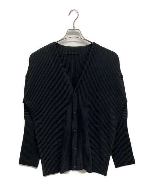 HOMME PLISSE ISSEY MIYAKE（オム プリッセ イッセイ ミヤケ）HOMME PLISSE ISSEY MIYAKE (オム プリッセ イッセイ ミヤケ) BASICSプリーツカーディガン ブラック サイズ:2の古着・服飾アイテム