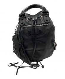 BALENCIAGA（バレンシアガ）の古着「Classic Mini Pompon Hand Bag」｜ブラック