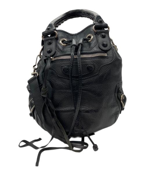 BALENCIAGA（バレンシアガ）BALENCIAGA (バレンシアガ) Classic Mini Pompon Hand Bag ブラックの古着・服飾アイテム