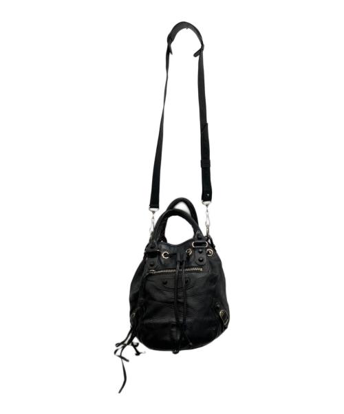 BALENCIAGA（バレンシアガ）BALENCIAGA (バレンシアガ) Classic Mini Pompon Hand Bag ブラックの古着・服飾アイテム